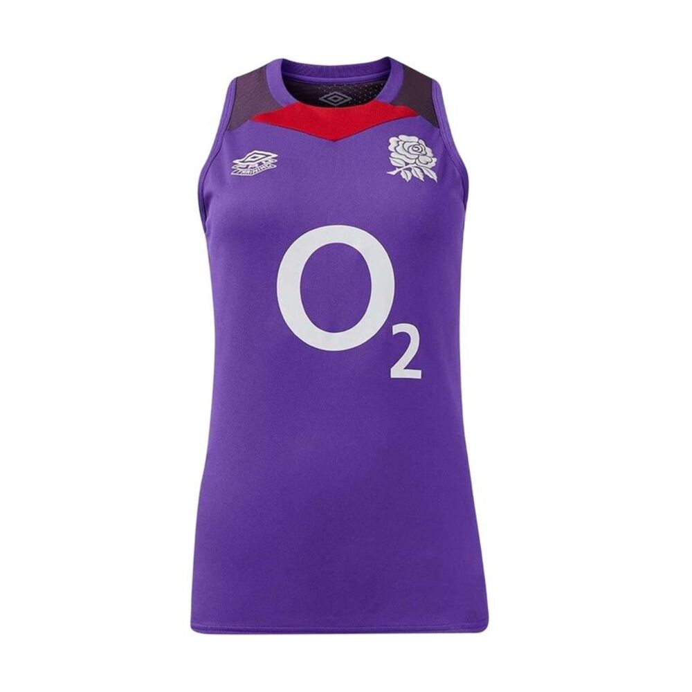 Umbro Womens/Ladies England Rugby Sleeveless Tank Top / Violet/Red